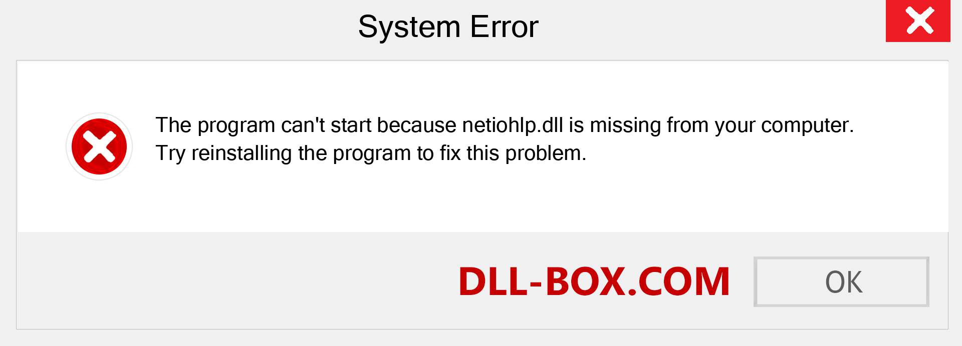  netiohlp.dll file is missing?. Download for Windows 7, 8, 10 - Fix  netiohlp dll Missing Error on Windows, photos, images